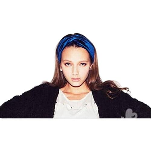 2021 fashion freeshipping autumn and winter flannelette fabric Elastic hairband headband color assorted