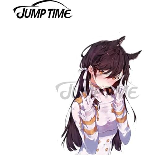 Jump Time 13 x 6cm For Azur Lane Kawii Anime Girl Car Stickers Windshield Wall Waterproof Decal VAN Personality Car Assessoires