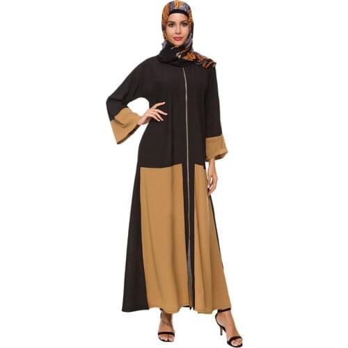 New Fashion Dubai Modest Abaya Robe Muslim For Women Kaftan Camel Islamic Clothing Elegant Chiffon Femme Turkey Maxi Dresses