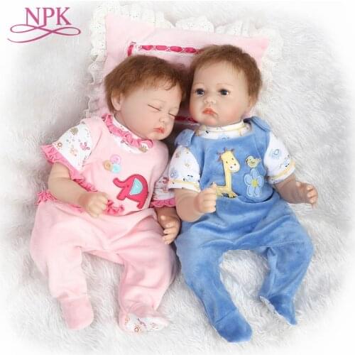 NPK 55cm Silicone reborn baby doll toy like real soft cloth body newborn babies doll bebes reborn girls bonecas birthday gift