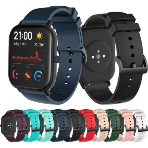 Original Soft Silicone Strap for Xiaomi Amazfit GTS/GTS 2 / Mini Smart Wristband for Xiaomi Amazfit Bip S/U / Pro Strap Bracelet