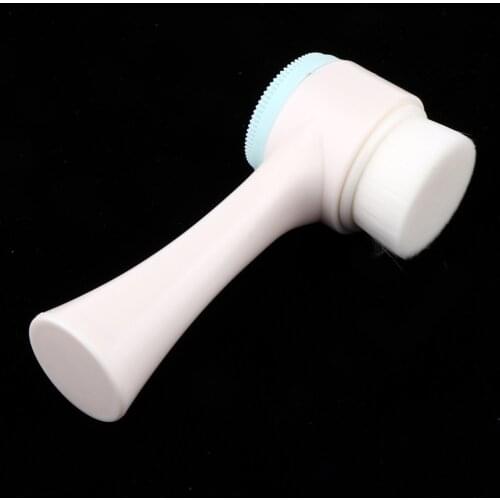 2-in-1 Handheld Facial Cleansing Brush- Use for Exfoliating,Anti-Aging and Clean Makeup Blending