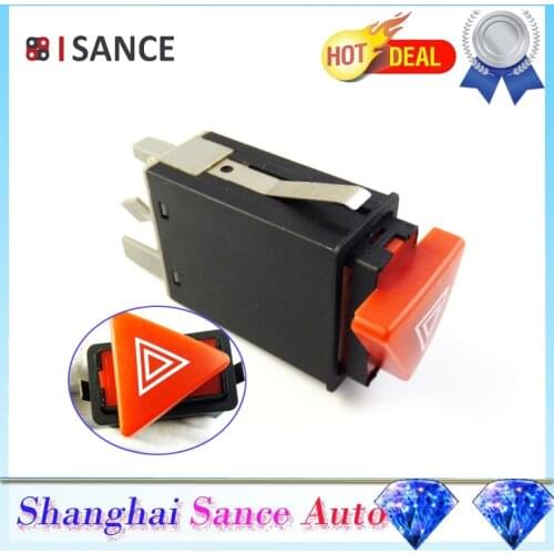 ISANCE Warning Emergency Hazard Light Flasher Switch Dash Button 1U0953235B For VW Skoda Octavia 1U2 1Z3 Combi 1U5 1Z5 1996-10