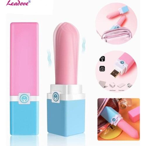 10 Modes USB Mini Lipstick Vibrator Clitoris Stimulator Electric Vibrating Jump Egg Waterproof Bullet Massage Sex Toys ZD0228