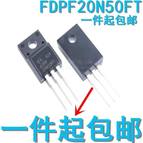 10PCS/LOT FDPF20N50FT Field Effect High-Voltage Tube 20N50 TO-220F Spot 20N50FT