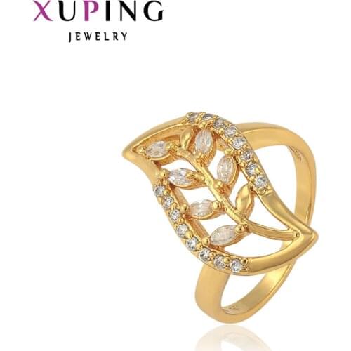 Xuping Fashion Rings Charm Gold Color Plated Jewelry Gift for Girl Women Promotion Party Imitation Jewelry Christmas 10267