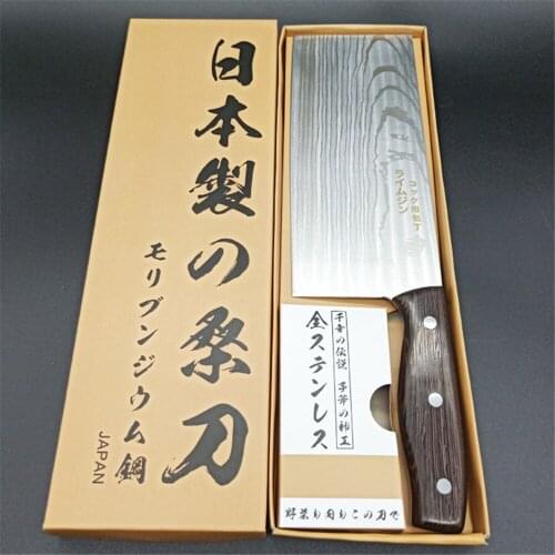 Japanese Stainless Steel Knife Damascus Pattern ChefS Kitchen Knife Tool With Wooden Handle Mulberry Knife Sharp Slicing Knife