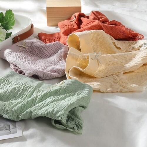 1PCS/lot Cotton Panties Women Comfortable Underwears Sexy Middle-Waisted Underpants Female Lingerie Big Size Ladies Briefs