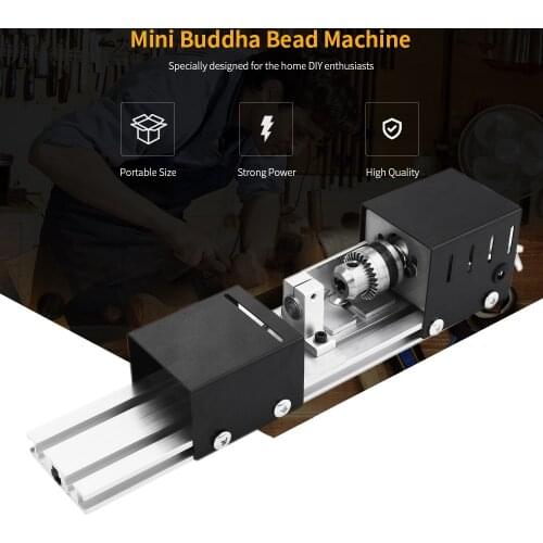 100W Lathe DIY Woodworking Buddha Pearl Lathe Grinding and Polishing Beads Wood Working DIY Lathe Polishing Drill Rotary Tool