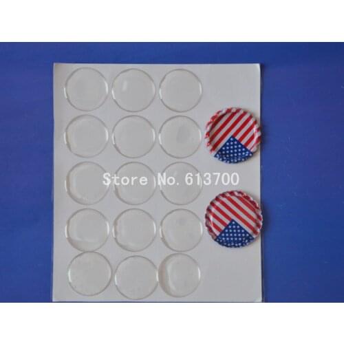 1000 Pcs USA Flag Both Side Colored Flat Bottle Caps With 1000 pcs 1'' Clear Epoxy Stickers DIY Hairbow Diy Kit For Necklace