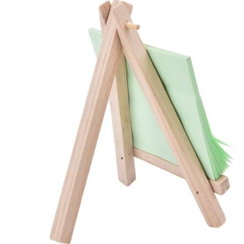 15*8cm Mini Rustic Triangle Easel Table Photo Frame Painting Stand Display Rack Wood Triangle Easel Card Holder Artist Supplies