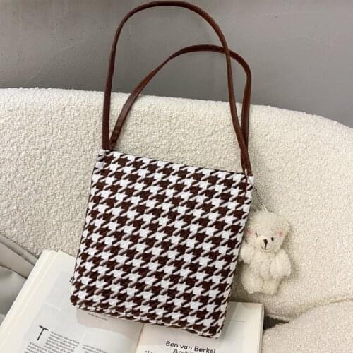 2021 Shoulder Bags Retro Plaid Underarm Bag Ladies Designer Handbags Large Capacity Tote Bag Female Bag Сумка Женская Сумка шопе