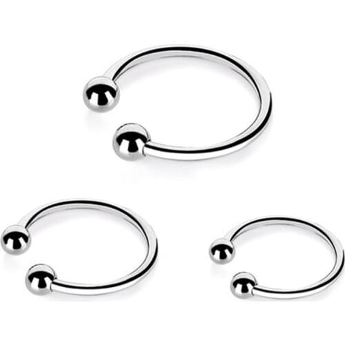 3PCS Penis Ring Metal Stainless Steel Lock Fine Delay Ring Adult Sex Products Half Circle Adult Toys Sex Toys For Men