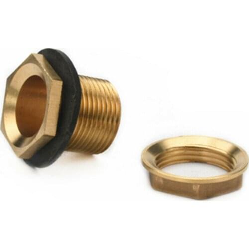 5Pcs Male Brass Pipe Single Loose Key Swivel Fittings Nut Jointer of 1/2" 3/4" 1"