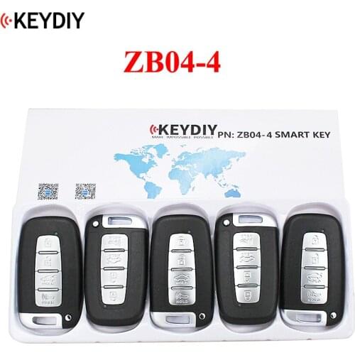 5PCS,KEYDIY Universal Smart Key ZB04-4 for KD-X2 Car Key Remote Fit More than 2000 Models