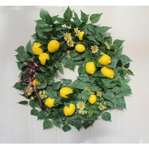 56cm lemon imitation wreath door decoration hanging wedding festival decoration outdoor decor home decor