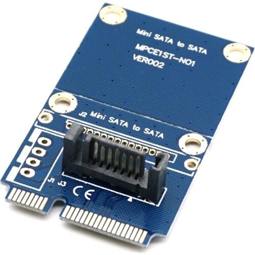 MSATA Mini SATA to 7pin SATA Port Adapter Converter Motherboard Card SSD Port