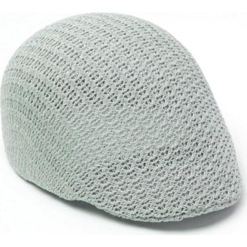 Fashion Solid Color Berets Cap Women Men Summer Breathable Mesh Caps Ladies Adult Casual Unisex Travel Beach Cap Accessories