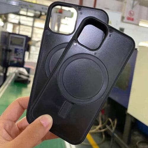 For iPhone 12 mini Pro Max Blank Phone Case for Resin Leather Wood Magnetic Inlays Magsafe Supported Rubber Phone Case Blanks