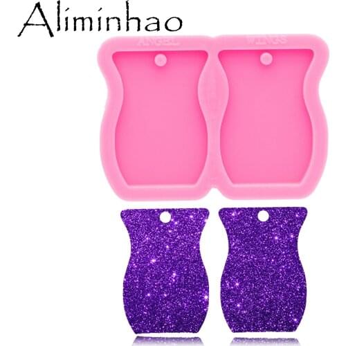 DY0783 S/M Super Glossy Jar Earring Mould, Resin Mold Craft Keychain, Vase Silicone Mold for DIY Jewelry Making Epoxy