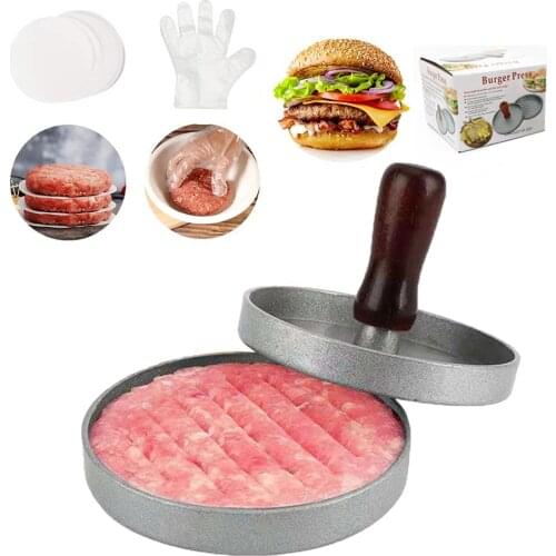 Burger Meat Mold 9 cm Round Hamburger Press Aluminum Alloy Hamburger Meat Beef Grill Mould Burger Maker Patty Maker Mold