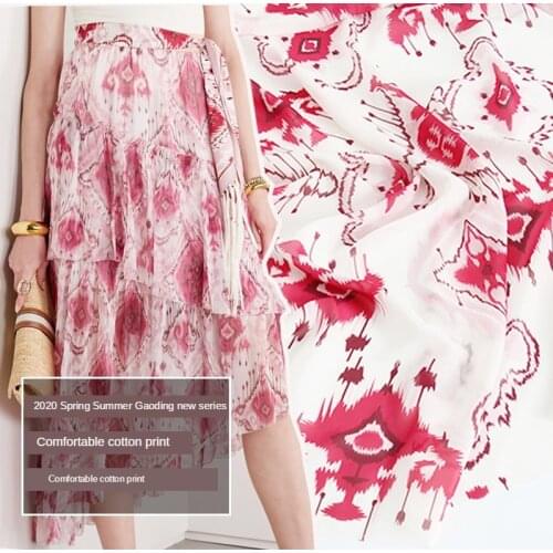 140 * 100CM 2020 Best Selling Spring and Summer Fashion Cotton Cloth Print Geometric Heart-Shaped Pattern Fabric for Sewing