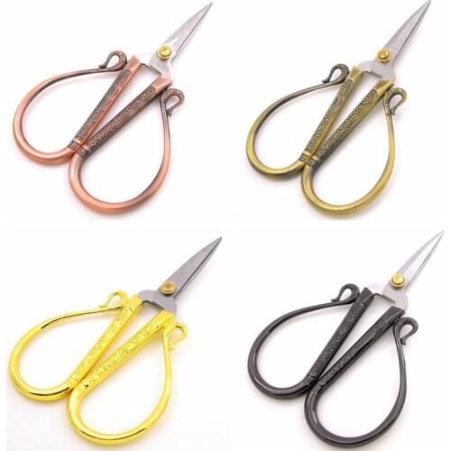 Tool Vintage Antieke Tailor Shear Europese Retro gold classic Craft Rvs Naaien Tailor schaar ZAKKA kruissteek handwerk DIY