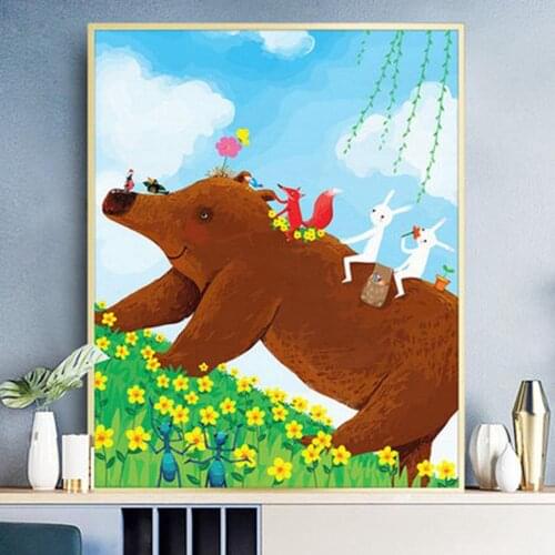 Painting By Numbers Animals wild boar 50x40cm Pictures Oil Painting By Numbers Set Gift Coloring By Numbers Canvas Wall Set