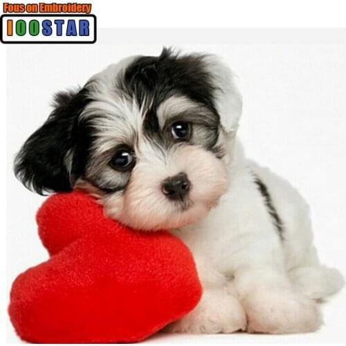 Cuadros Home Decor wall art pictures 3D Diy paintings drill rhinestone cross stitch Diamond embroidery mosaic Loving dog