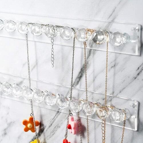 4Pcs Adhesive Jewelry Wall Holders Jewelries Necklace Earring Bracelet Key Display Rack Storage Holder Home Decorations Supplies