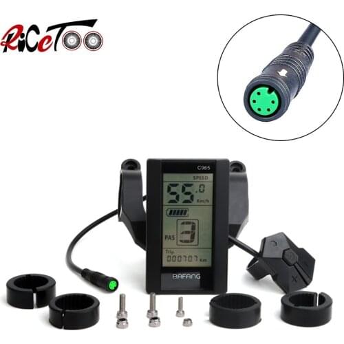 RICETOO Bafang C965 LCD Display Electric Bicycle Stroke Recording Speed Controller BBS01 BBS02 BBSHD 8FUN E-bike Accessories
