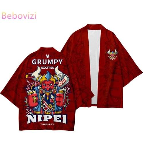 Two-piece Suit Plus Size XXS-6XL 5XL Loose Japanese Samurai Harajuku Kimono Cardigan Women Men Cosplay Yukata Tops + Pants Sets