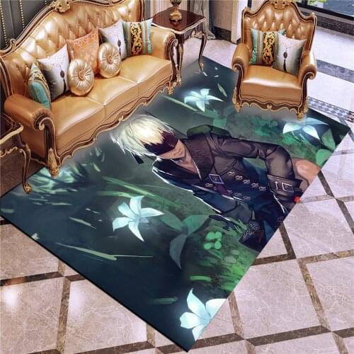 Anime Game NieR Automata 2B YoRHa No.2 Anti Slip Carpet Welcome Entrance Doormats Floor Mats for Kids Adults Bedroom Decor