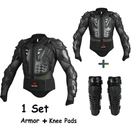 Free shipping 1Set Motorcycle Enduro Jacket Protective Gear Men Motorcycle Armor Jacket Knee Pads