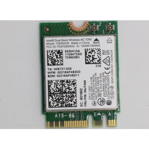 Lenovo ThinkPad T450 T550 Dual Band 2.4G/5G Wireless AC 7265 7265NGW WiFi Bluetooth 4.0 802.11AC Netword Card FRU 00JT464