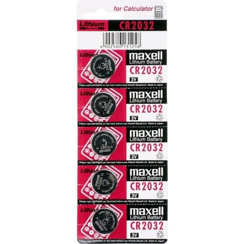Maxell CR2032 3V Lithium Button Battery 5'li Package