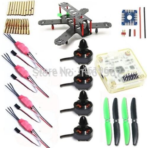 Mini 210mm QAV210 glassy carbon Quadcopter Framekit+& ZMR 1806 Brushless Motor & Simonk 15A ESC & CC3D