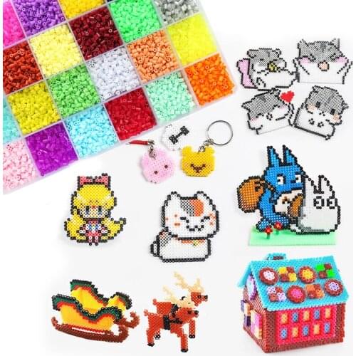 24 colors 13000pcs Perler Toy Kit 2.6mm Hama beads 3D Puzzle DIY Toy Kids Creative Handmade Craft Toy Gift