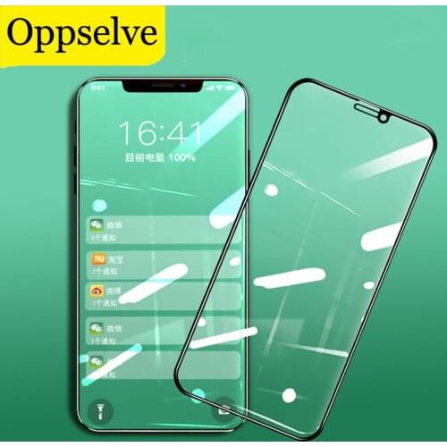 Oppselve Full Cover Tempered Protective Glass For iPhone 12 Mini 11 Pro Max XR XS X SE 2020 8 7 6 6S Plus Screen Protector Film