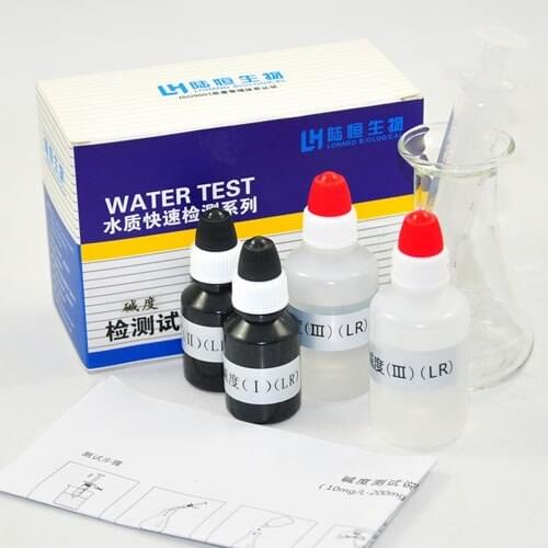Determination of alkalinity of water circulating water of boiler with total alkalinity detection kit (LR) 10-200mg/l