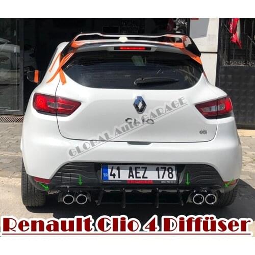 For Renault Clio 4 Diffuser 2012 2013 2014 2015 2016 2017 2018 Extension Rear Bumper Attachment Car Auto Accessory Universal