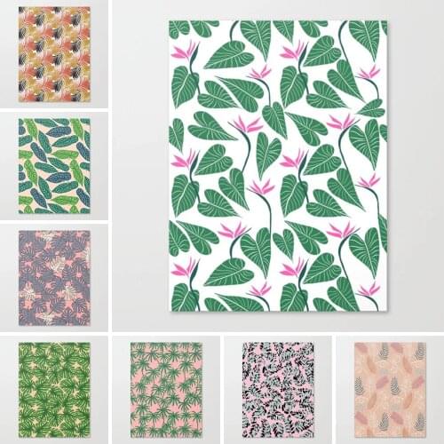 Self-adhesive Wall Stickers Wall Art Fresh Home Decor Art Print Painting Leaves Poster Living Room Decoration Plant Pictures