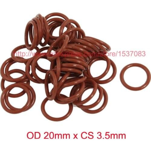 OD 20mm x CS 3.5mm silicone rubber seal o ring gasket washer