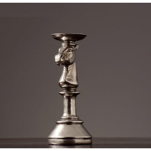 Chess Horse Statue Resin Draughtsman Sculpture Table Decoration Piece Modern Style Home Decor Art Ornament