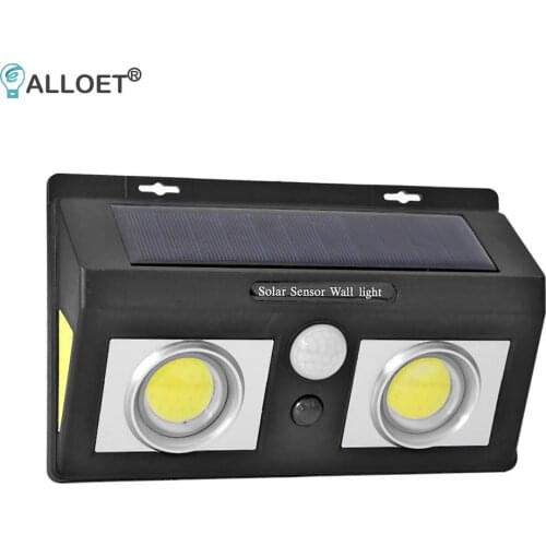 LED Solar Wall Light Outdoors Waterproof Motion Sensor Induction Street Security Solar Lamp for Garden Decoration Lighting