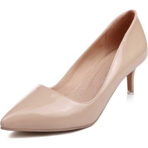 Big Size ladies high heels women shoes woman pumps Baitao pointed, shallow, thin-heeled high-heeled shoes