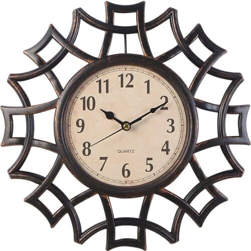 10 inch retro wall clock Nordic round living room clock fashion wall clock silent quartz clock home decoration wall clock