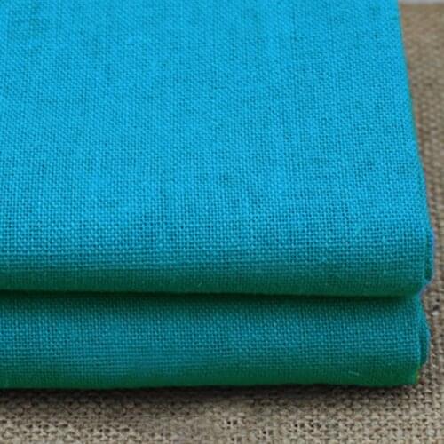 100*140cm blue linen material for clothing natural linen cotton textile material
