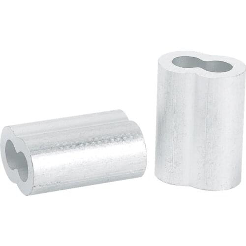 M1 M1.2 M1.5 M2 M2.5 M3 Sleeves Aluminum Oval Double hole 8 Shape Ferrules For Crimpling Wire Rope Cable Clamp
