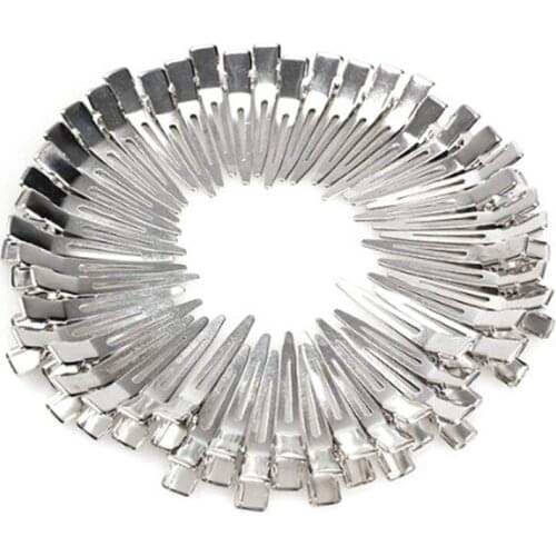 50Pcs 45mm Hair Clips Girl Hair Bows Single Prong Alligator Clips Bobby Pin